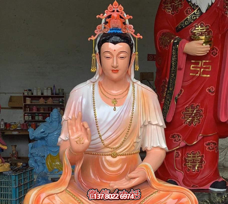 寺廟玻璃鋼彩繪大型觀音菩薩雕塑 寺廟玻璃鋼彩繪大型觀音菩薩雕塑