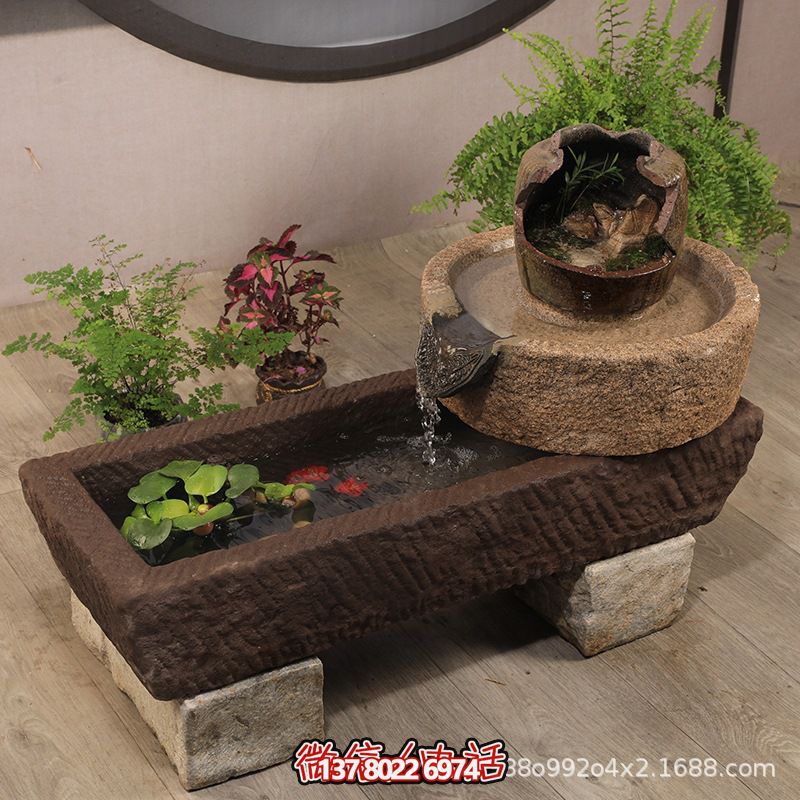 石槽馬槽石磨魚(yú)缸花盆庭院景觀家用戶外流水組合石雕擺件_5280 石槽馬槽石磨魚(yú)缸花盆庭院景觀家用戶外流水組合石雕擺件_5280