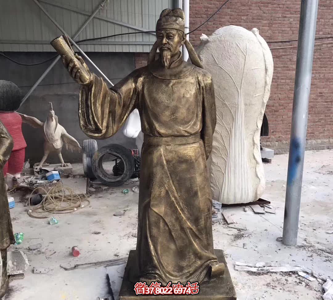 海邊景區(qū)玻璃鋼仿銅唐代詩人李白雕塑 海邊景區(qū)玻璃鋼仿銅唐代詩人李白雕塑