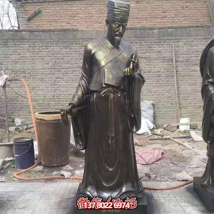 著名人物校園醫(yī)學(xué)院立式銅雕李時(shí)珍雕塑