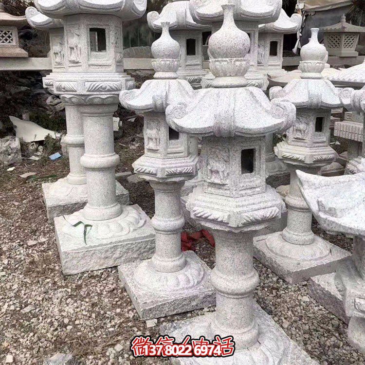 花崗巖石雕燈，中國(guó)傳統(tǒng)古建照明燈籠