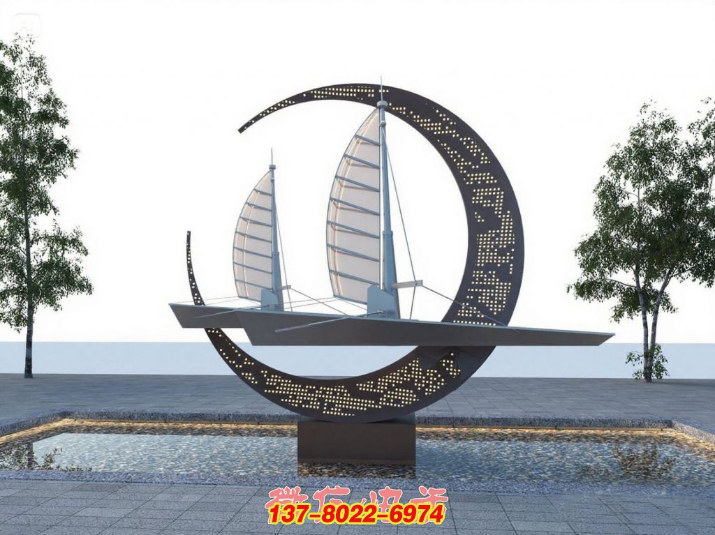新月伴航:不銹鋼戶外景觀的逐夢之舟 新月伴航:不銹鋼戶外景觀的逐夢之舟