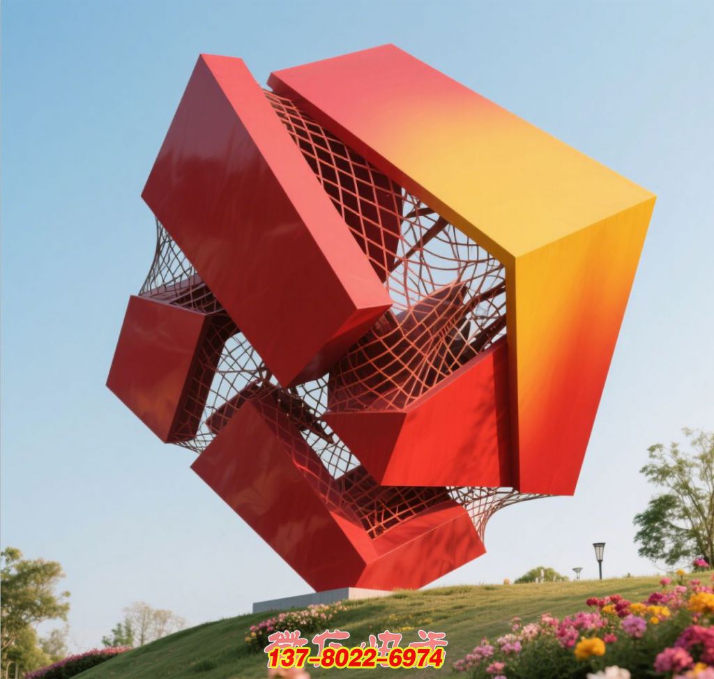 律動空間 —— 不銹鋼紅韻戶外景觀雕塑 律動空間 —— 不銹鋼紅韻戶外景觀雕塑