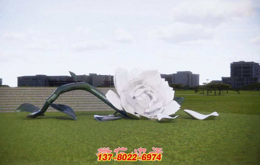 不銹鋼繁花:草坪上的詩意綻放 不銹鋼繁花:草坪上的詩意綻放