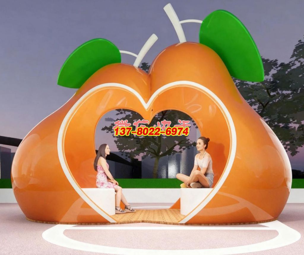 “梨” 心相伴 —— 創(chuàng)意玻璃鋼水果景觀雕塑 “梨” 心相伴 —— 創(chuàng)意玻璃鋼水果景觀雕塑