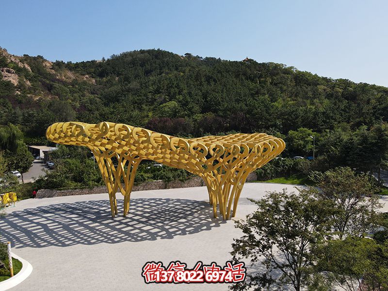 青島鳥巢造型不銹鋼雕塑 青島鳥巢造型不銹鋼雕塑